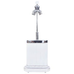 Retro Chrome and Lucite Table Lamp