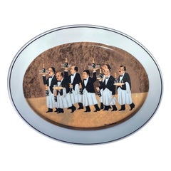 Antique Guy Buffet 'Eschenbach Porzellan' the Charge of the Bottle Brigade Oval Platter