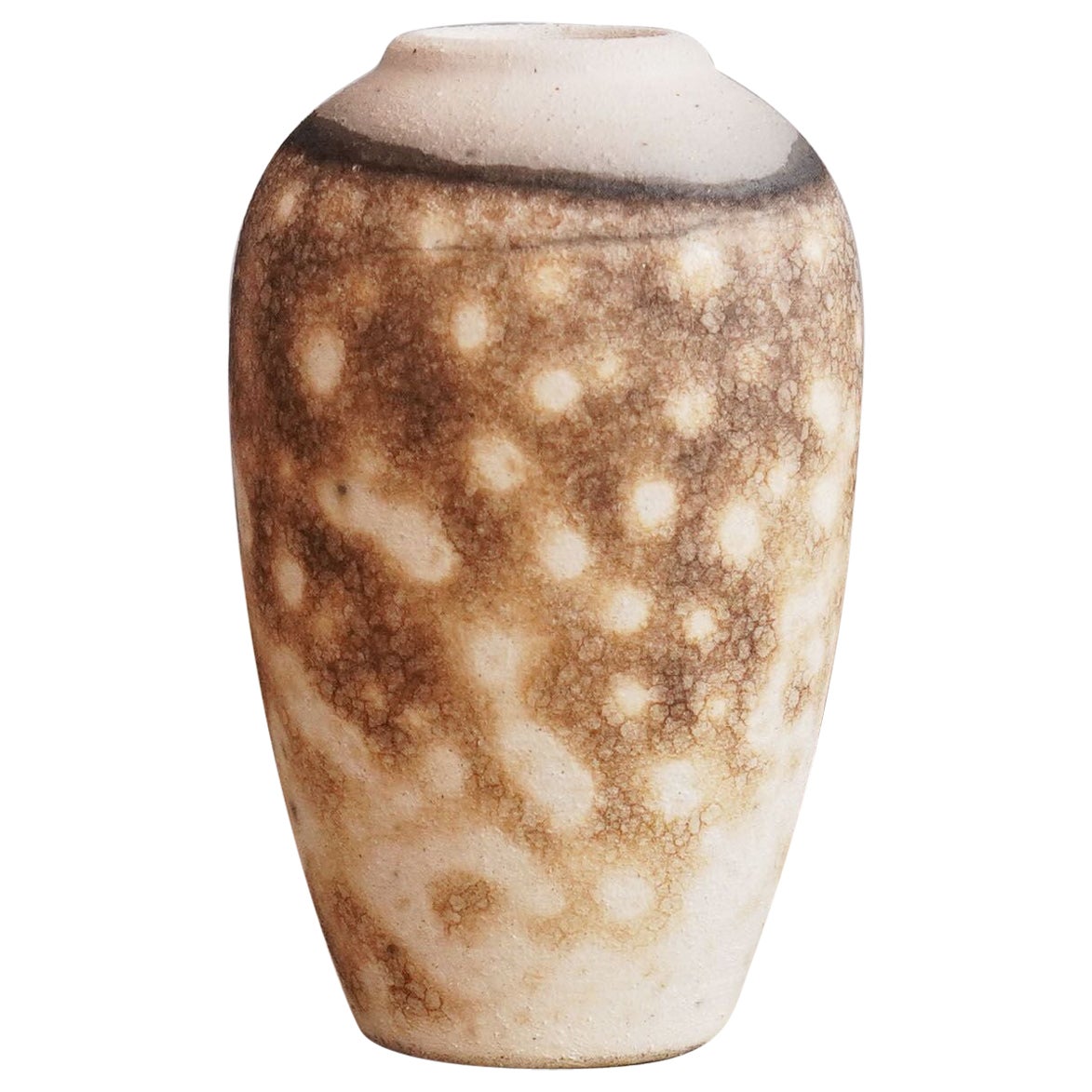 Hana L Mini Vase Raku Ceramic, Obvara, Handmade Home Decor Gift For Sale