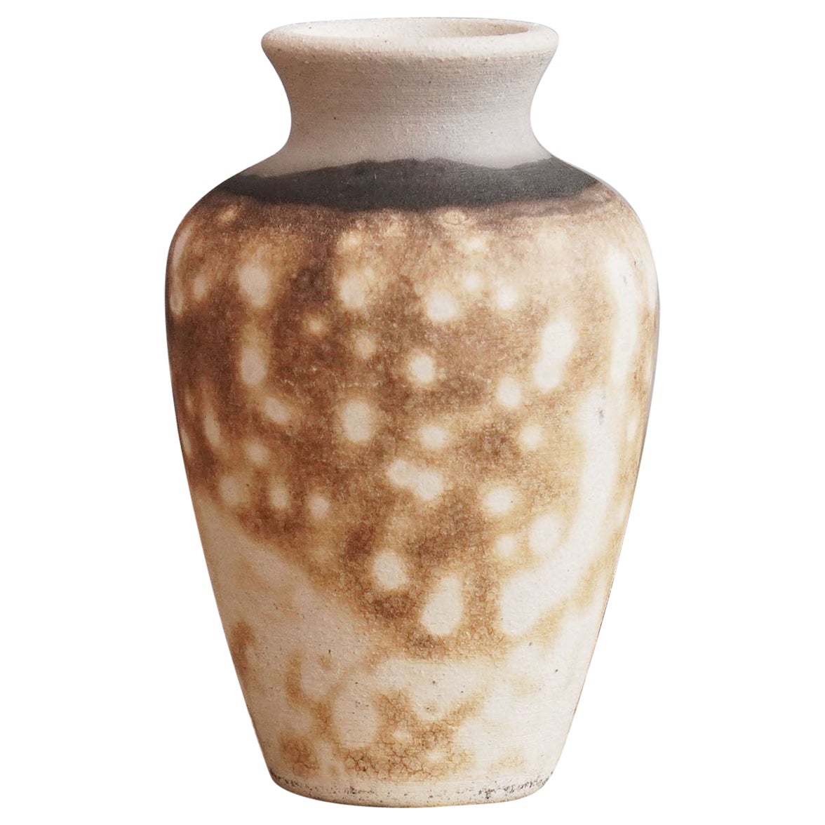 Hana O Mini Vase Raku Ceramic, Obvara, Handmade Home Decor Gift For Sale