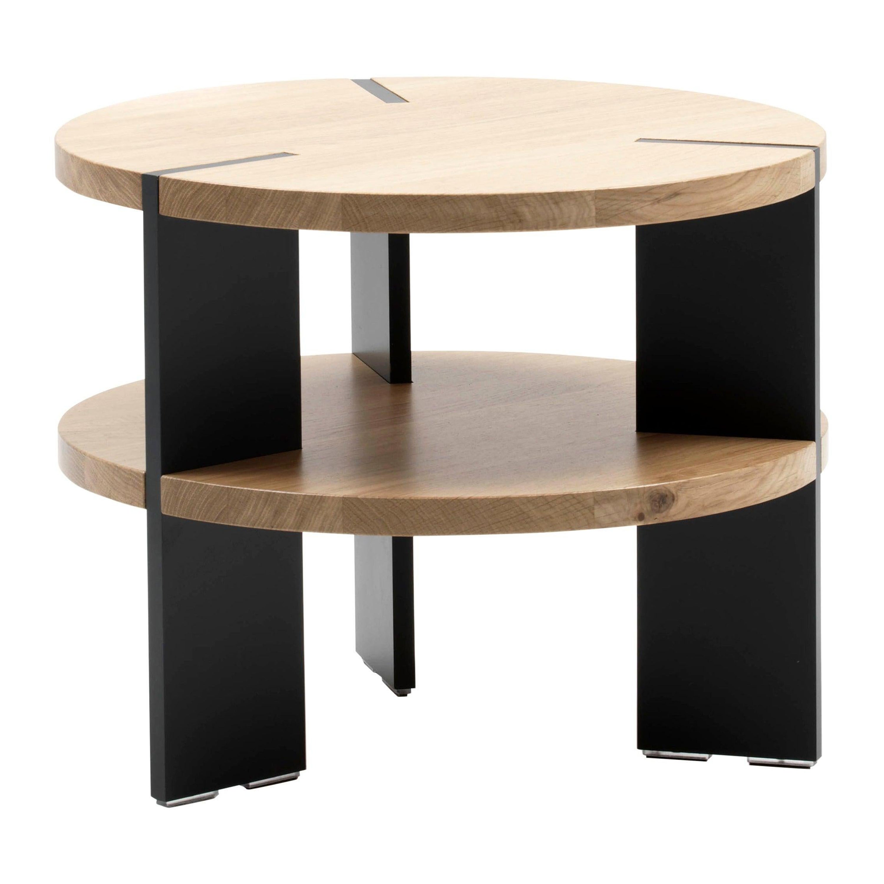For Sale:  De Sede Round Wood Side Table by Stephan Hürlemann