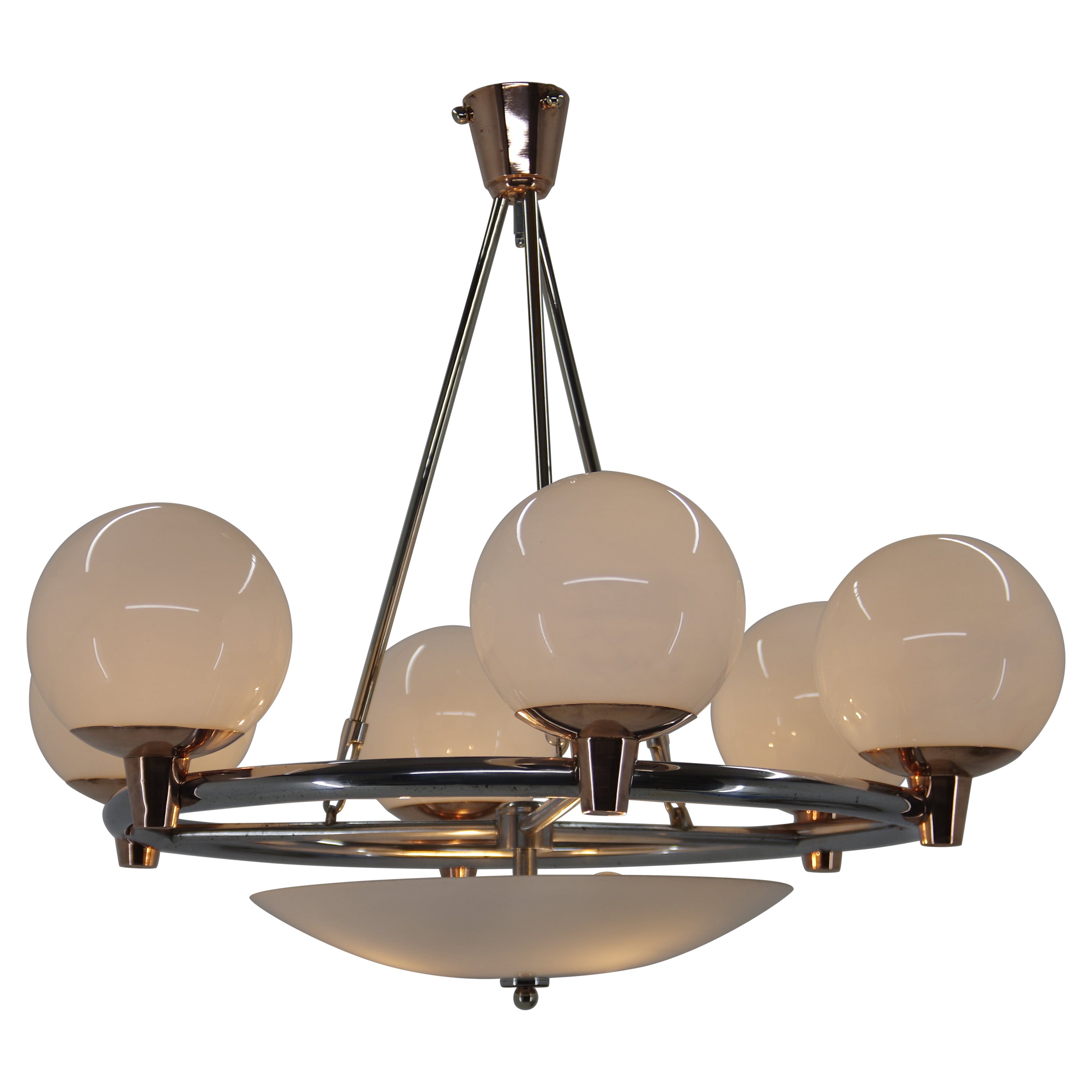 Representative Large Art Deco Chandelier, 1930s For Sale