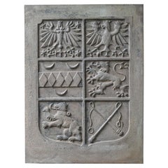 Vintage French, Louis XIV Style 'Coat of Arms' Fireback / Backsplash