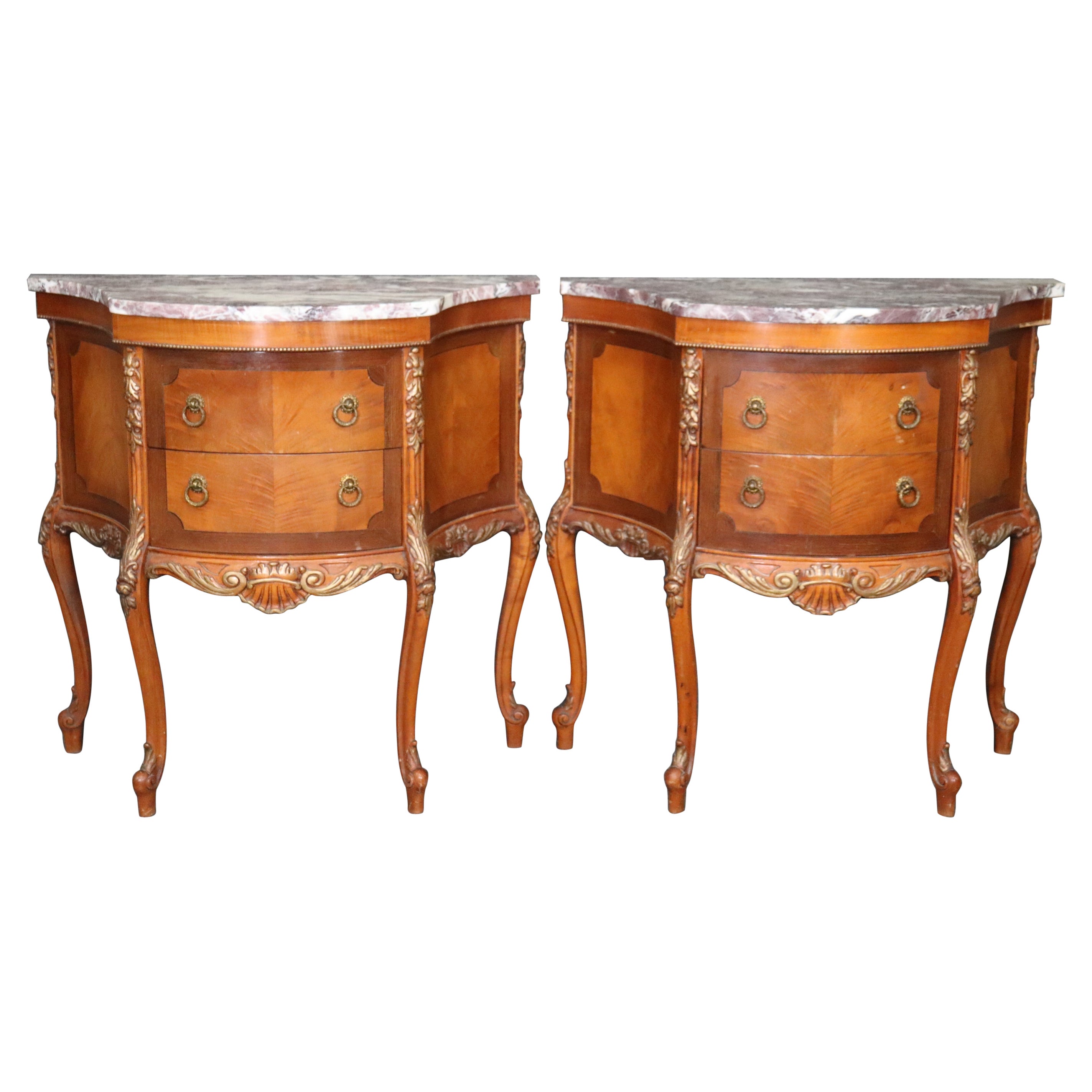 Table de nuit ou console à plateau en marbre de style Empire En vente