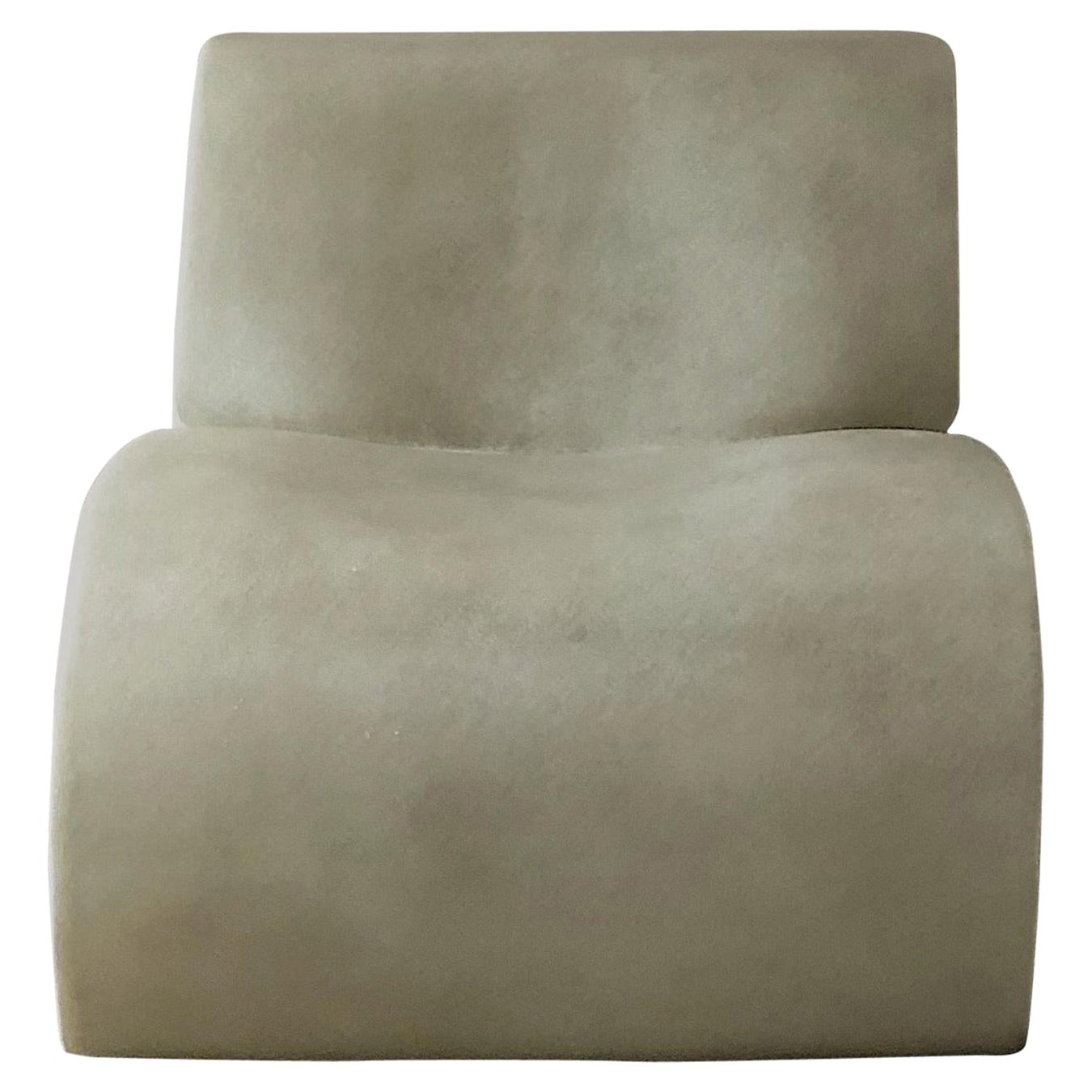 White Curl Up Lounge Chair by kar For Sale