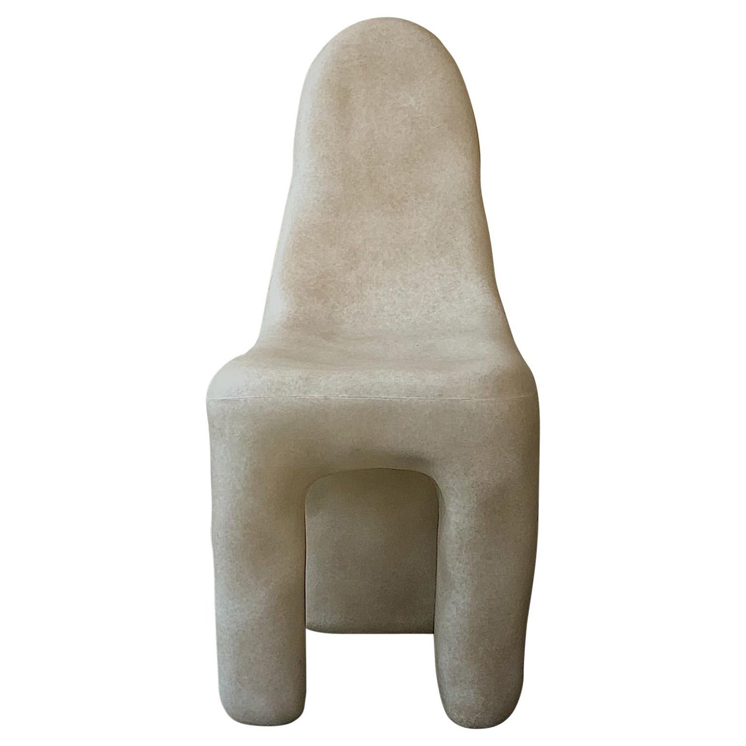 Organic Form, Natural Plain Beige Fiberglass Dining Chair by kar
