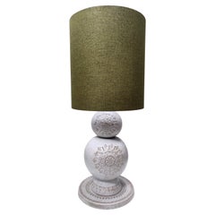 Lampada da tavolo vintage in ceramica incisa "Siviglia" di Aldo Londi per Bitossi, Italia