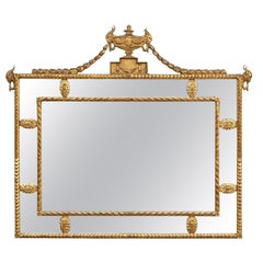 Antique Neoclassical Carved and Gilt Mirror
