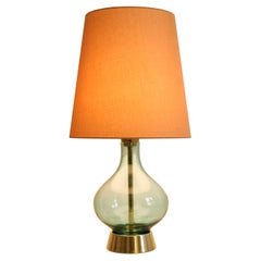 Paul Hanson by Fratelli Melani, Italy, Amber Glass Table Lamp, Mint