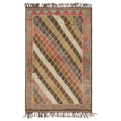 Persischer Vintage-Teppich mit polychromen Diamantmuster von Teppich & Kilim