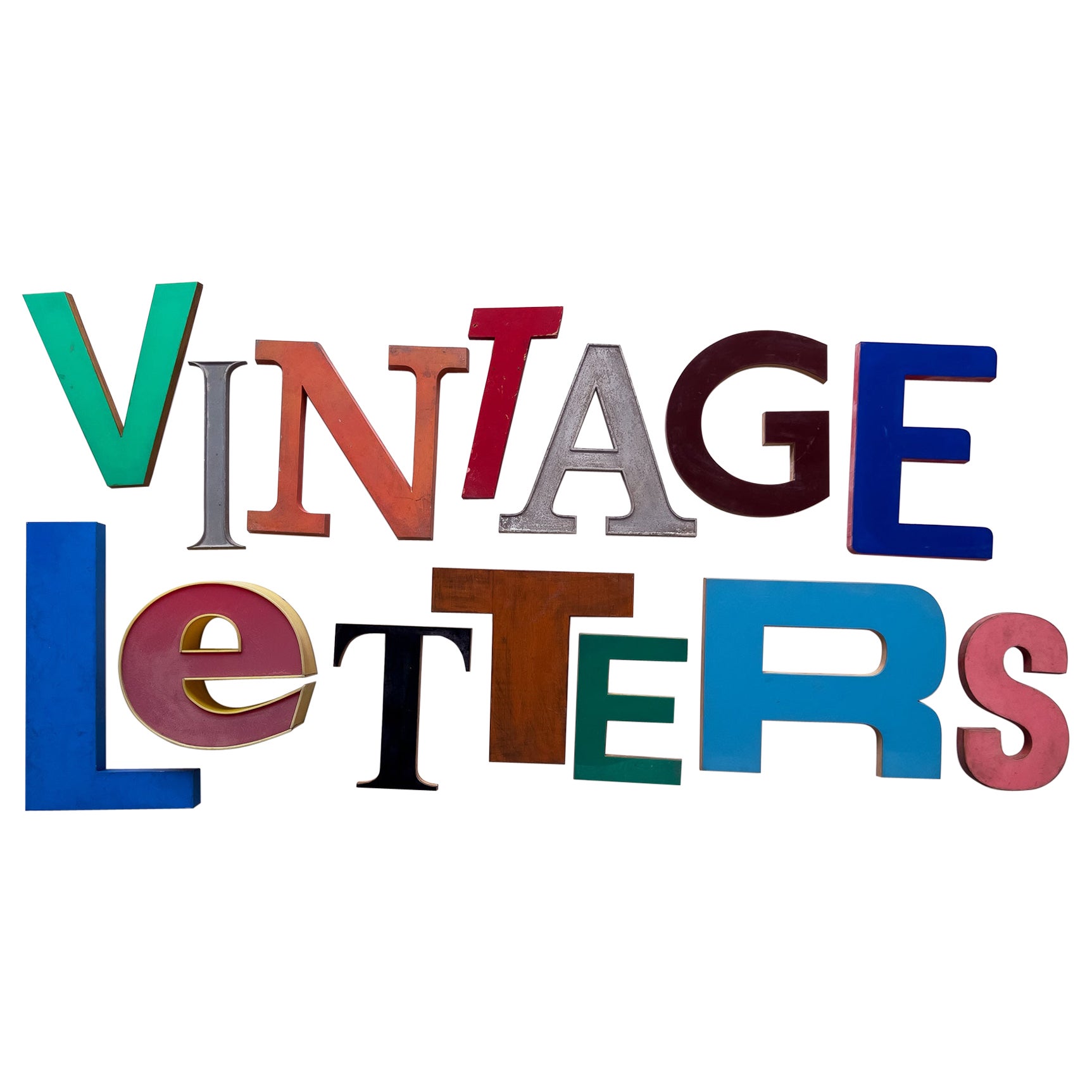 Bespoke Custom Vintage Original Letters, Retro, Shop, Sign, Reclaimed, Signage For Sale