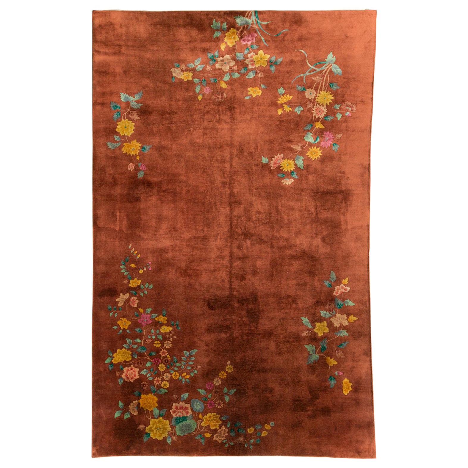 Mid-20th Century Chinese Art Deco Long Room Size Carpet For Sale