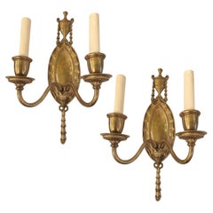 Set of French Bronze Sconces, Sold Per Pair