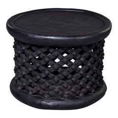 Retro Hand Carved African Bamileke Stool or Table from Cameroon
