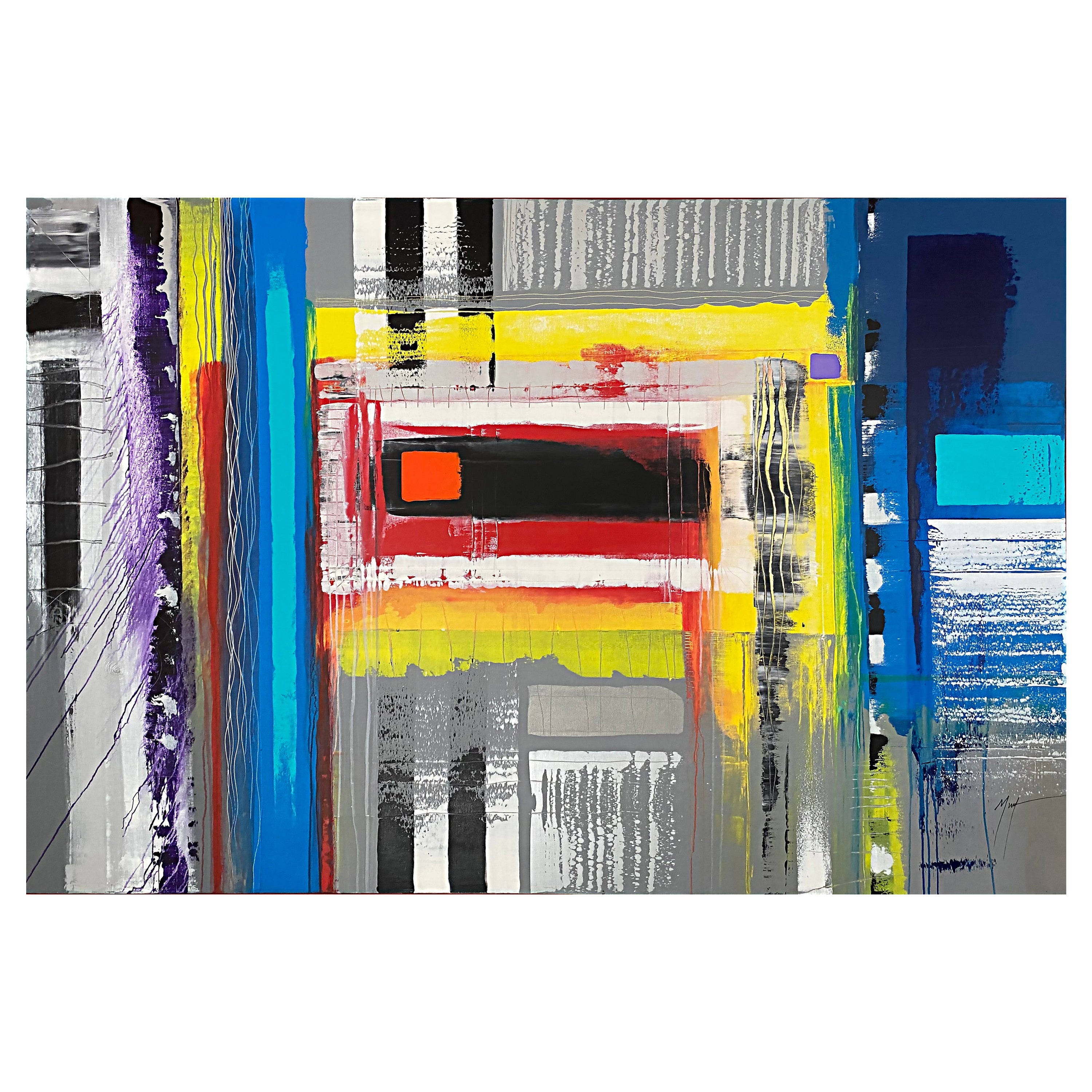 Murf Murphy Large Contemporary Abstract Painting on Canvas  For Sale