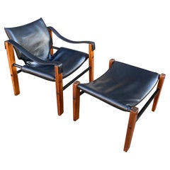 Maurice Burke Designed Arkana Safari Chair and Ottoman