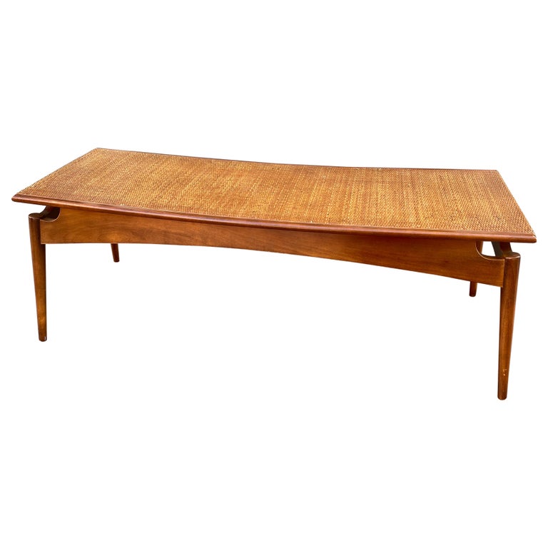 Baker Furniture Bench with Caned Seat For Sale at 1stDibs