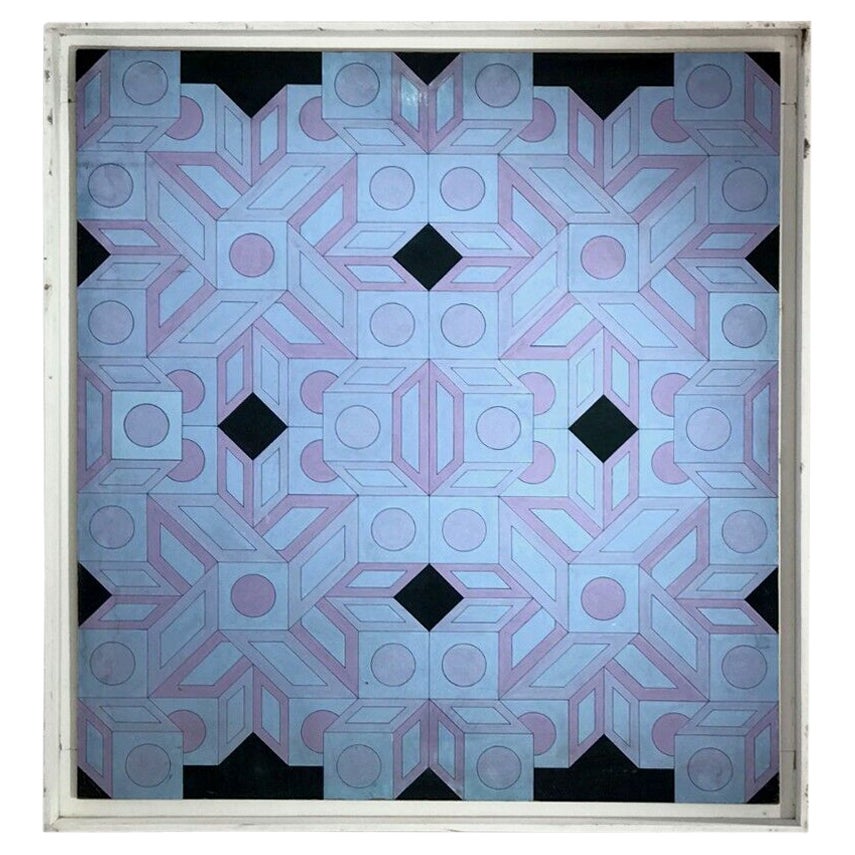 An ABSTRACT POP OP-ART KINETIC Acrylic Painting by GUY POUPPEZ, Monaco 1970