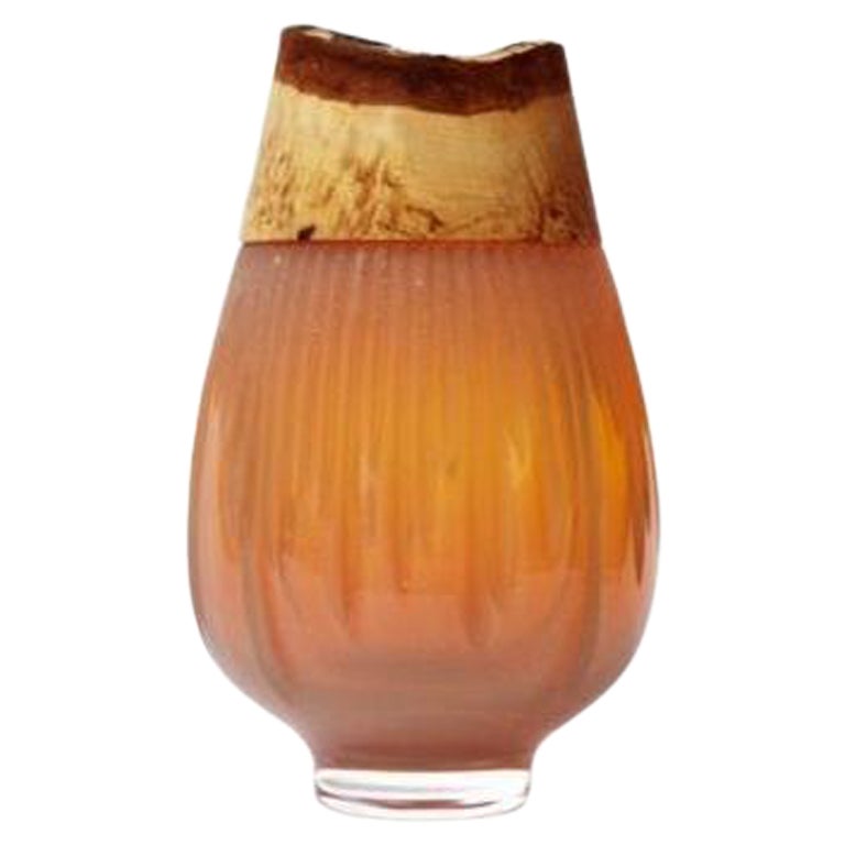 Iris Amber Frida with Cuts Stacking Vessel, Pia Wüstenberg For Sale