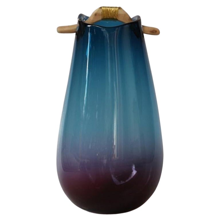 Blue and Purple Heiki Vase, Pia Wüstenberg For Sale