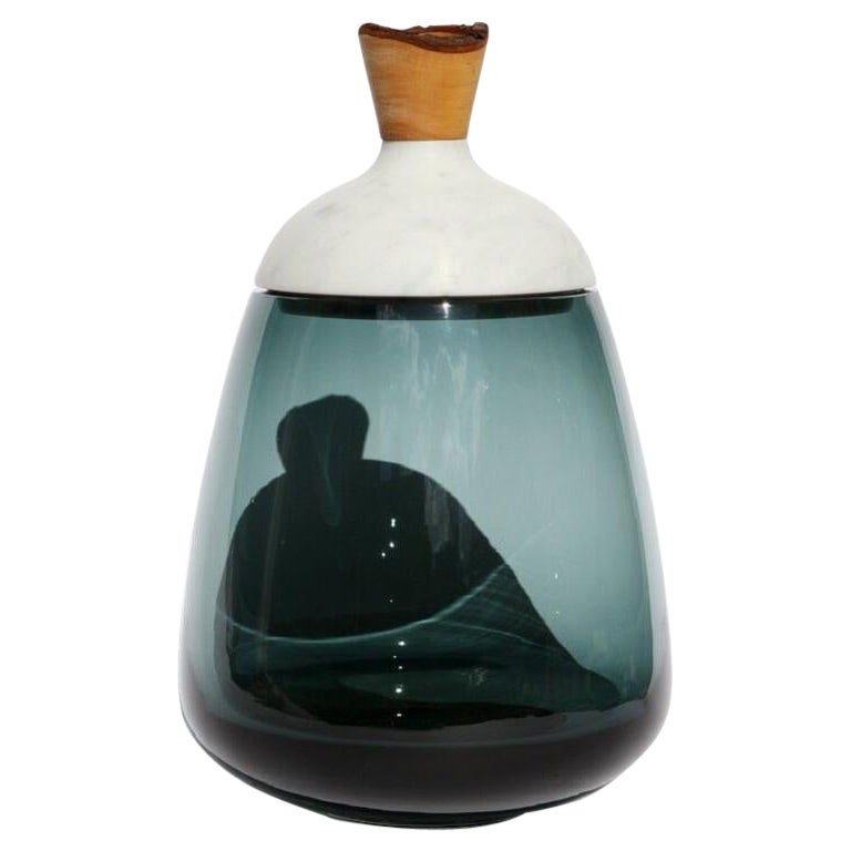 Vaso impilabile Terra blu e marmo, Pia Wüstenberg