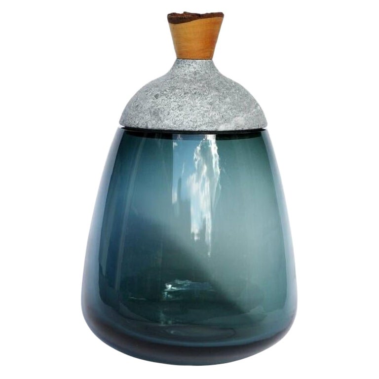 Vaso impilabile Terra blu e pietra ollare, Pia Wüstenberg
