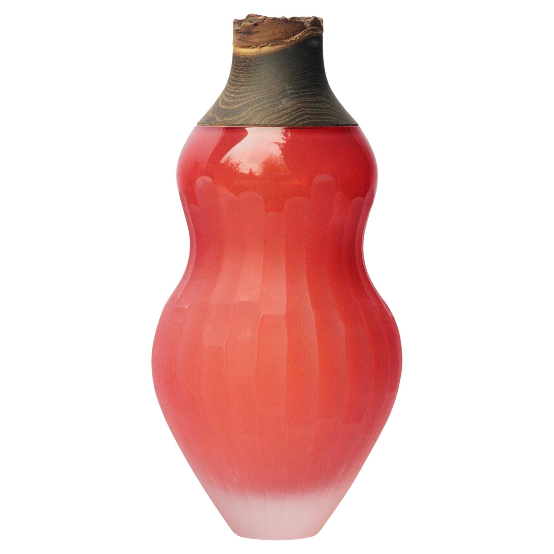 Unique "Rainbow" Red Oya Stacking Vessel, Pia Wüstenberg For Sale