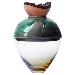 Vase empilable papillon olive et turquoise, Pia Wüstenberg