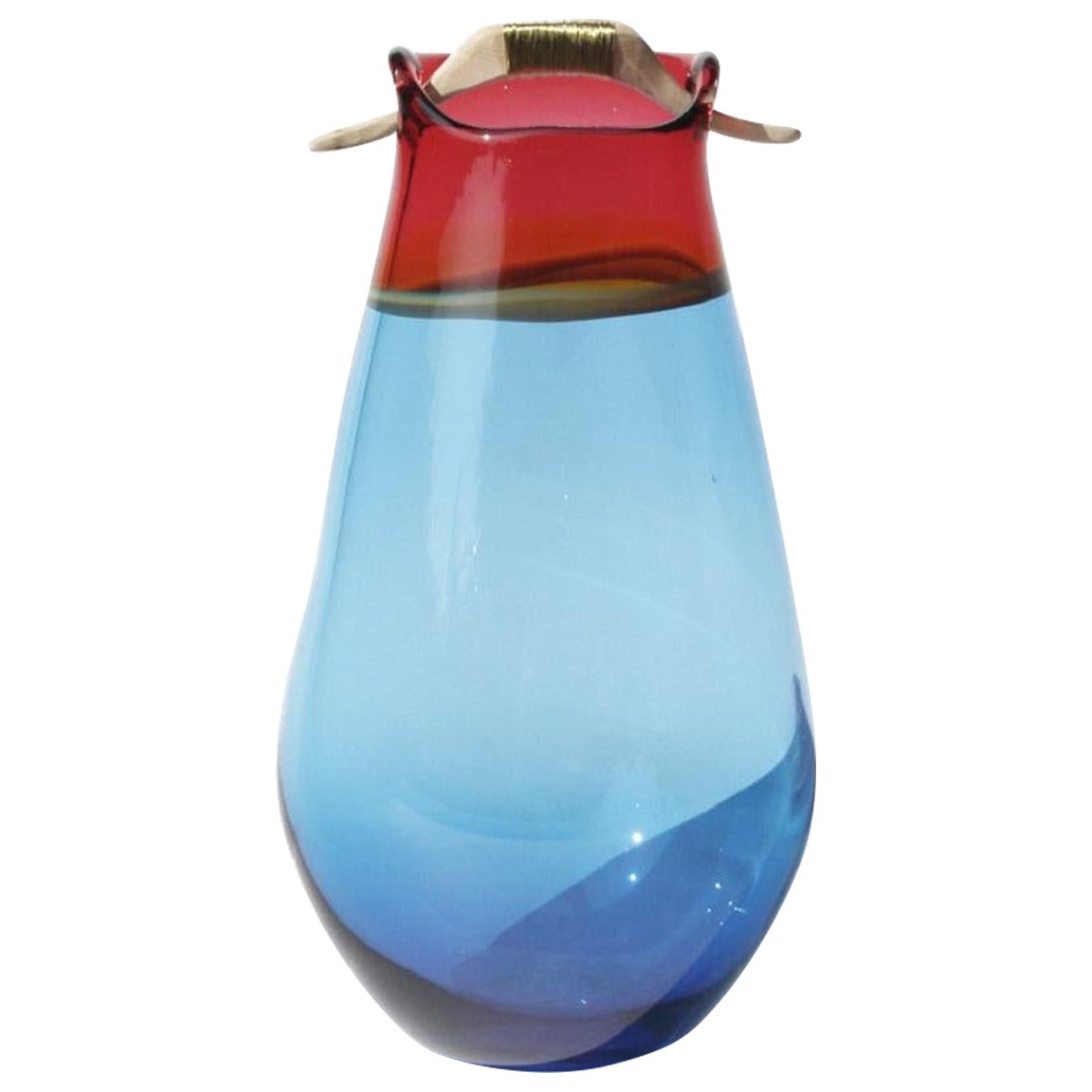 Vase Heiki bleu et pêche, Pia Wüstenberg en vente