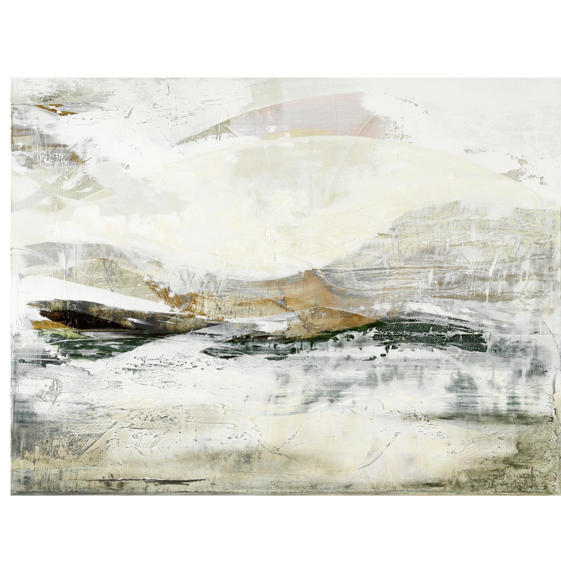 Zeitgenössische impressionistische Malerei, die die Sussex Downs im Winter einfängt