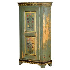 Antique German Hand Painted Cabinet, 1892