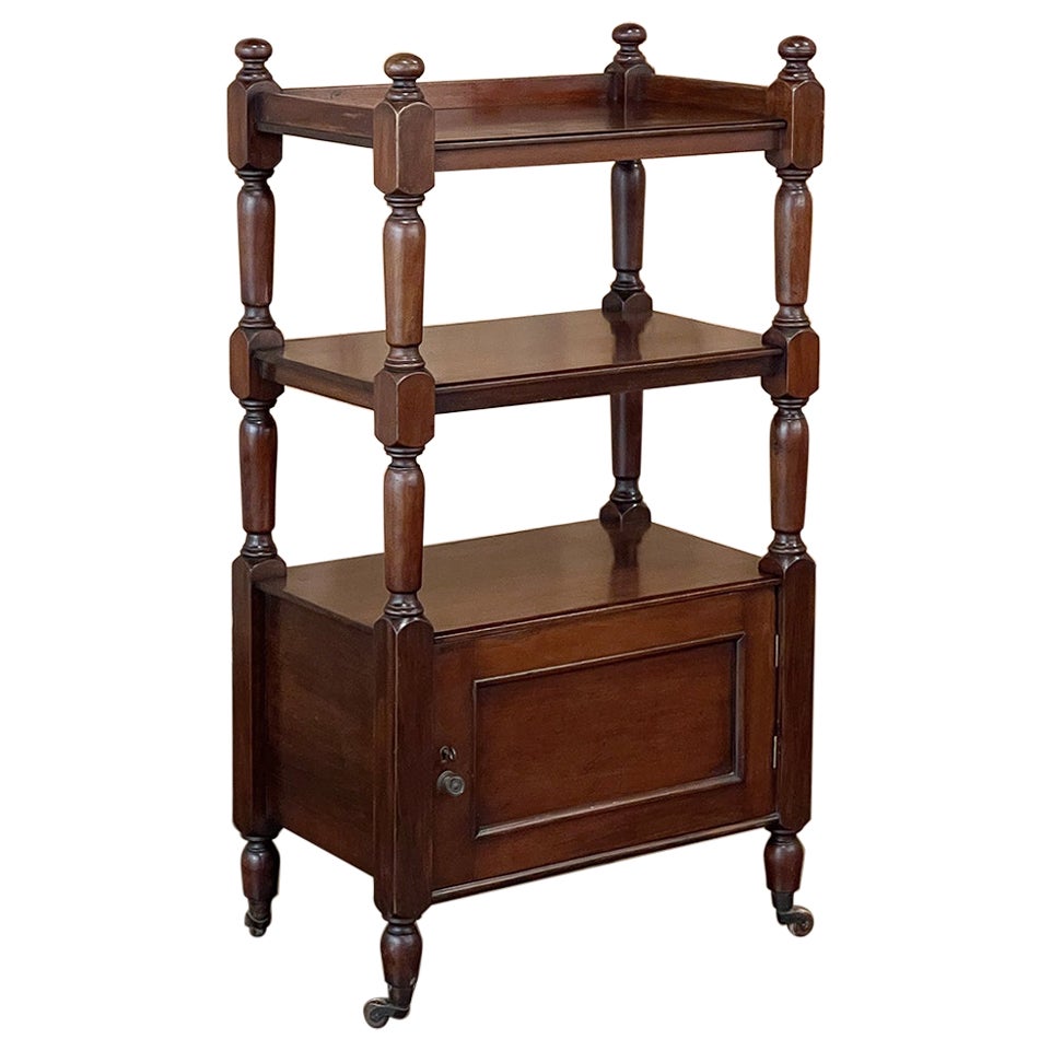 19th Century English Bookshelf, End Table