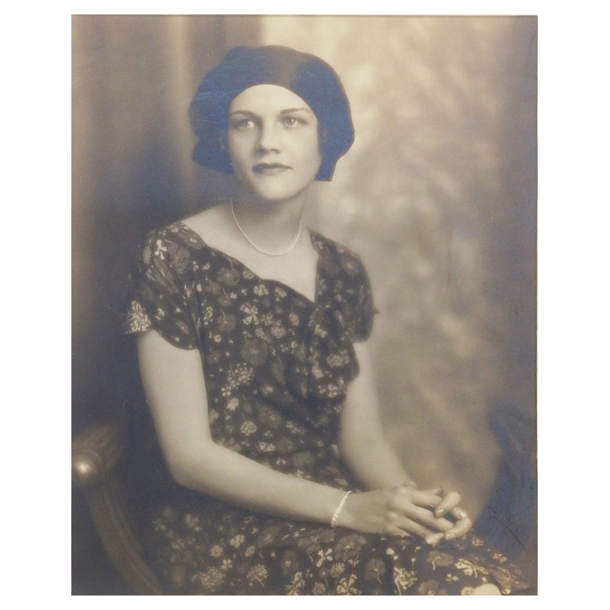 Vintage 1920s Glamourous Woman Portrait Photograph