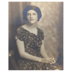 Antique 1920s Glamourous Woman Portrait Photograph