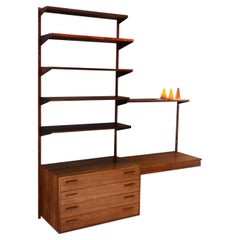 Vintage Danish Rosewood Wall Unit by Kai Kristiansen for FM, 1960s