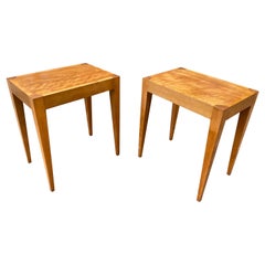Retro Pair of Blond Endtables/ Night Tables