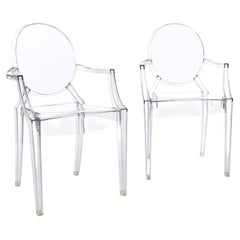 Pair Pre-Owned Philippe Starck Louis Ghost Chairs for Kartell