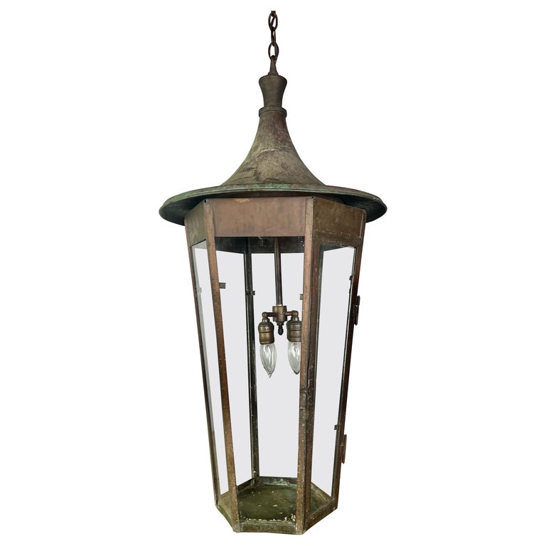19th Century French Copper Lantern For Sale at 1stDibs