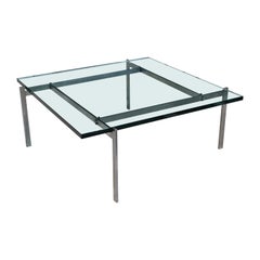 PK-61 Glass Table by Poul Kjaerholm for E. Kold Christensen