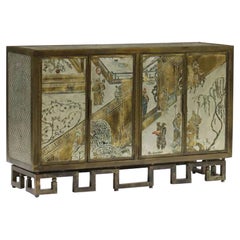 Philip and Kelvin LaVerne Bronze and Pewter Chan Li Cabinet
