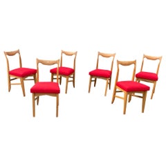 Guillerme et Chambron, ensemble de 6 chaises modèle « Marie-Claire », vers 1970