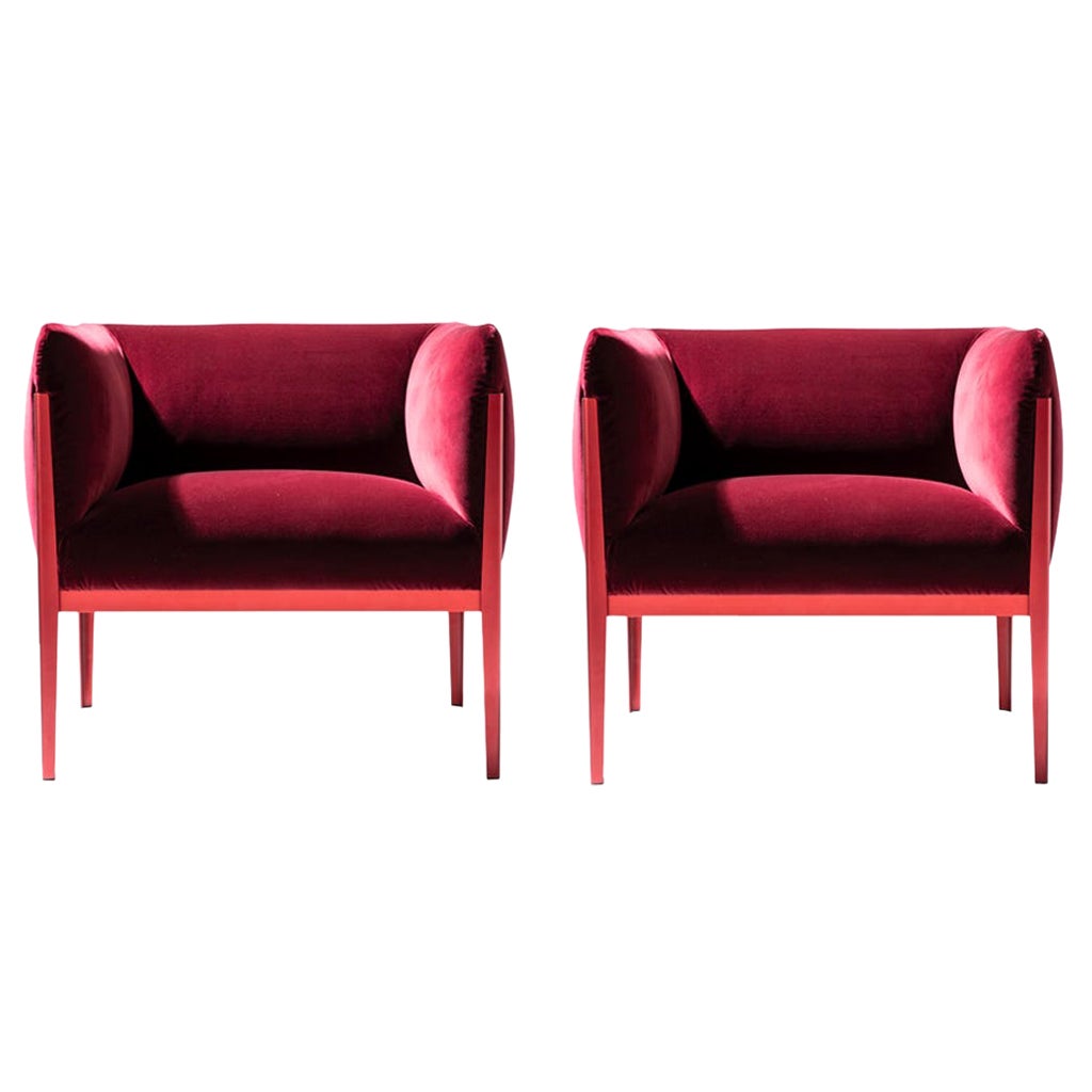 Ronan & Erwan Bourroullec ''Cotone'' Sessel-Set aus Aluminium und Stoff von Cassina