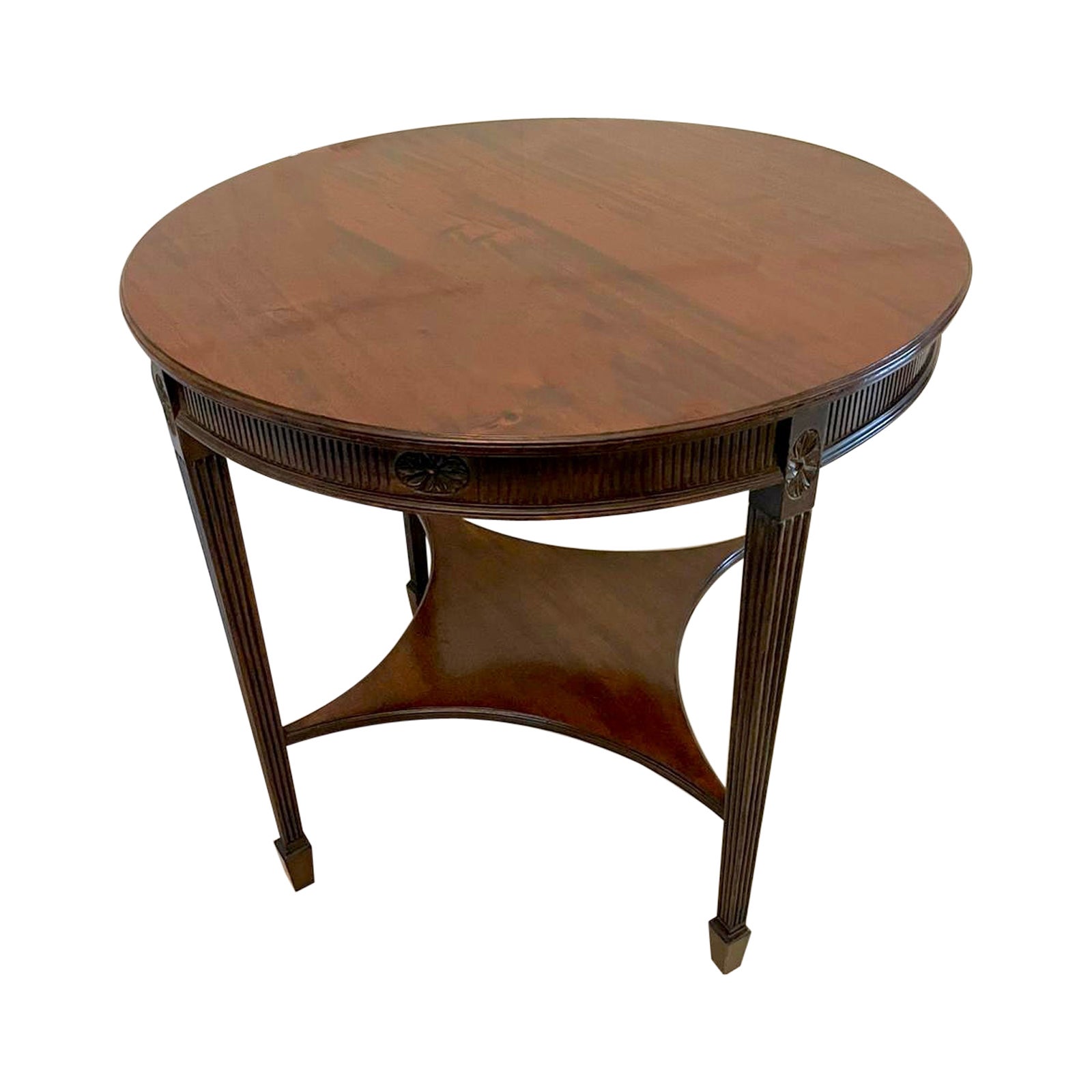 Antique Edwardian Quality Figured Mahogany Circular Centre Table