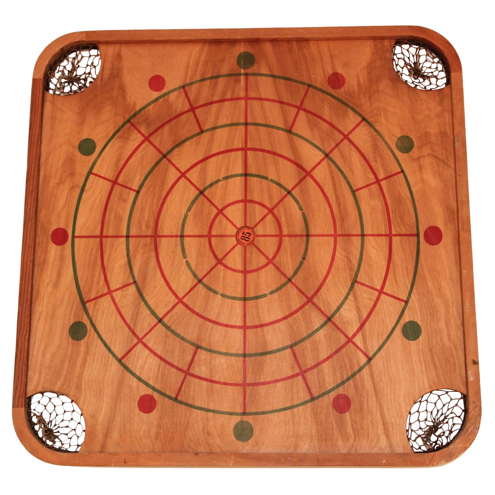 Antique Carrom Company Large Wood Game Board Double Sided For Sale