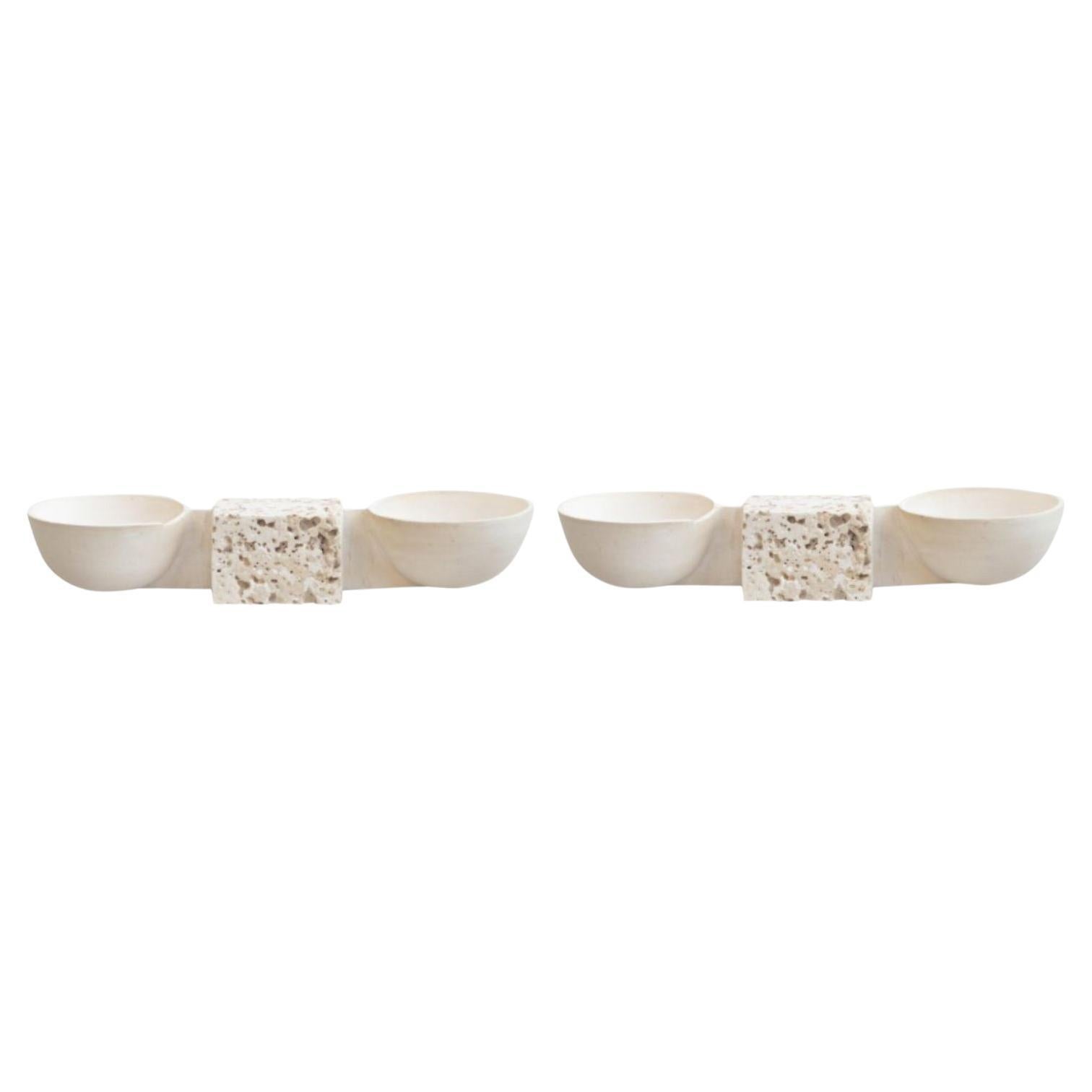 Set of 2 Double Bowls by Turbina