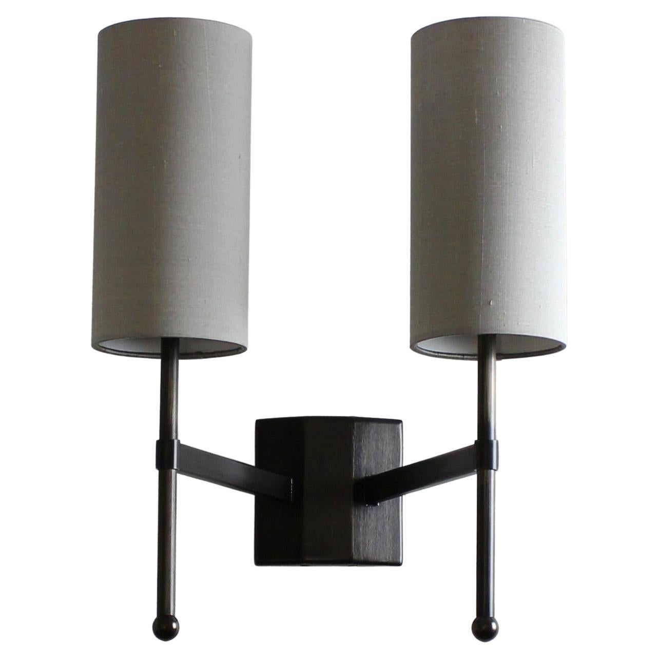 Contemporary Gold Double Stem Wall Light by Tigermoth Lighting For Sale