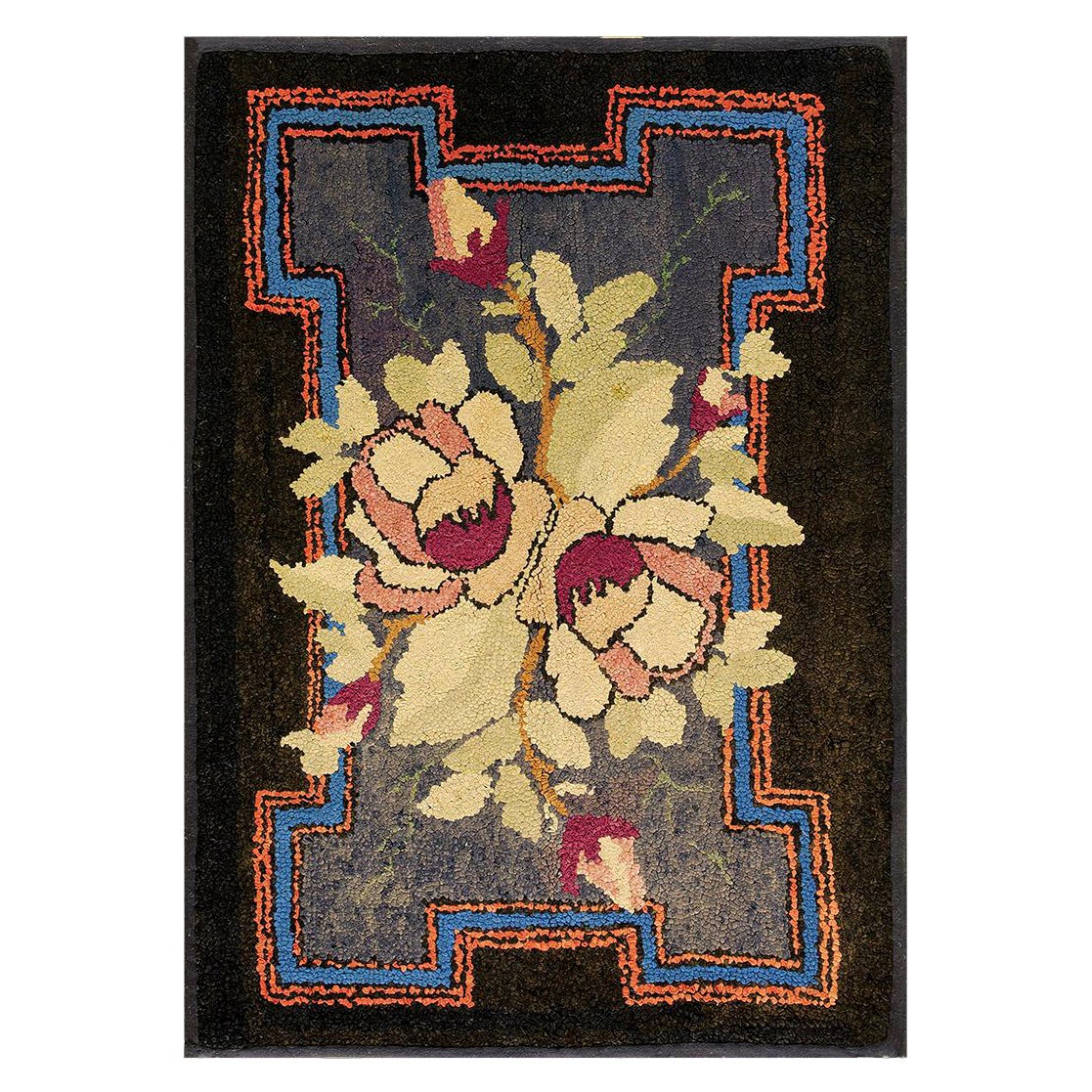 Early 20th Century American Hooked Rug ( 2'3" x 3' - 68 x 92 )