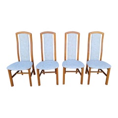 Teak Danish Modern High Back Dining Chairs by Skovby Mobelfabrik