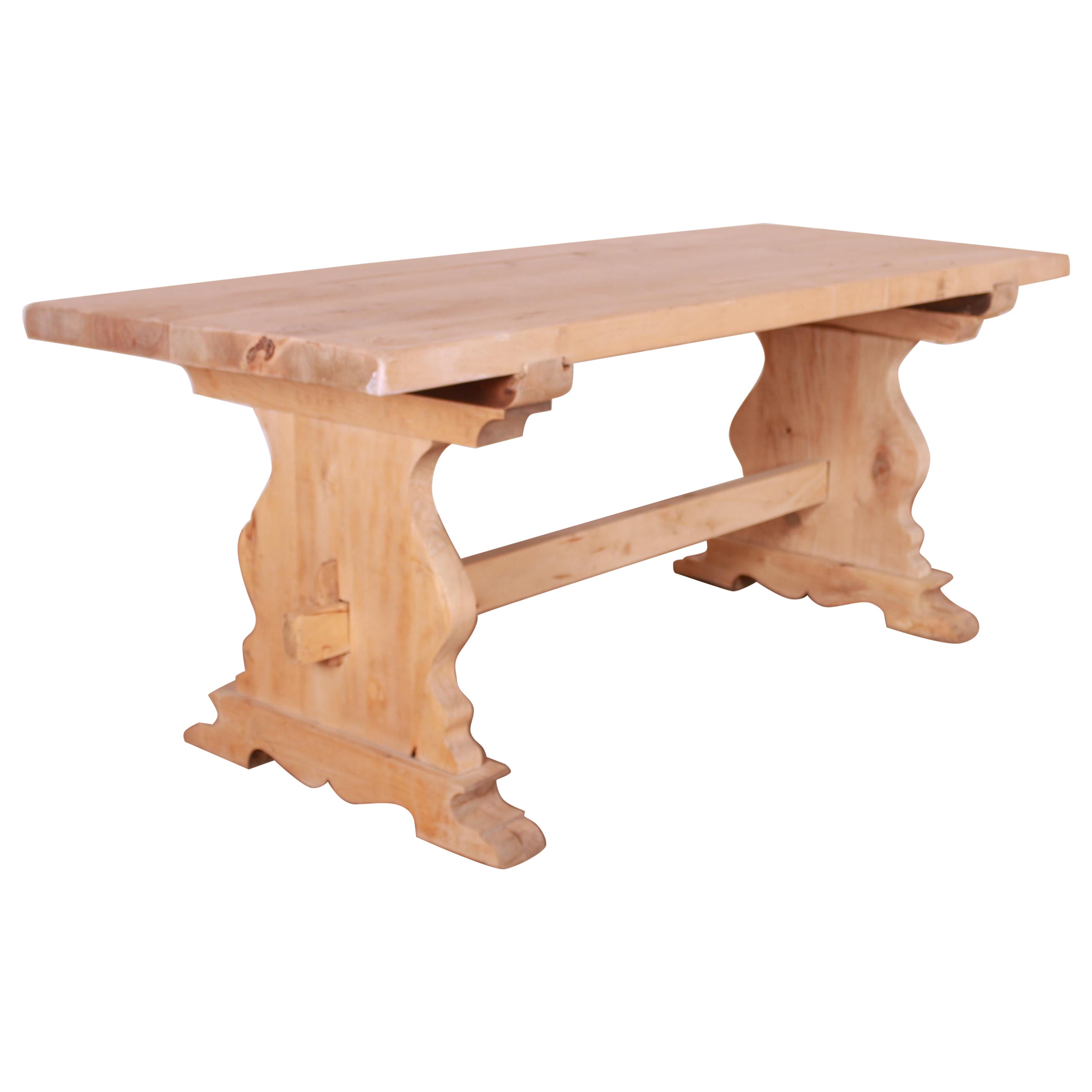 French Bleached Sycamore Table For Sale