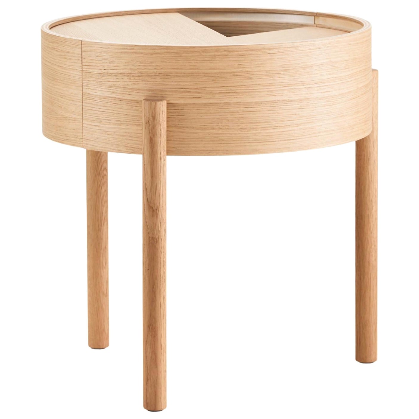 White Oak Arc Side Table by Ditte Vad and Julie Bertrup For Sale